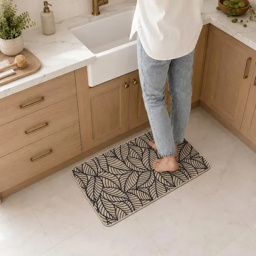 Vista 2 de Tapete impreso para fregadero de cocina, 32 x 20 pulgadas, elegante y duradero, ideal para propietarios e inquilinos, tapete antideslizante y cómodo