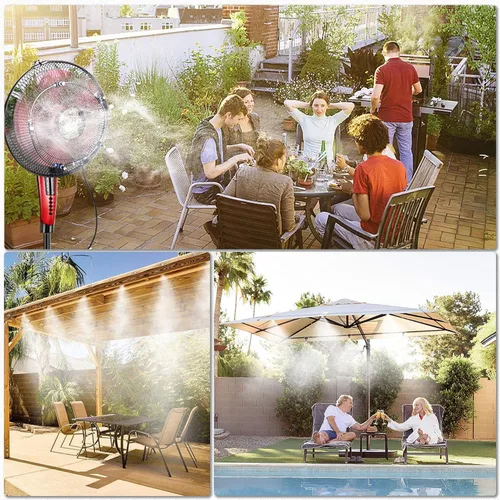 Vista 8 de Kit de nebulización de ventilador para patio exterior de 35 pies, sistema