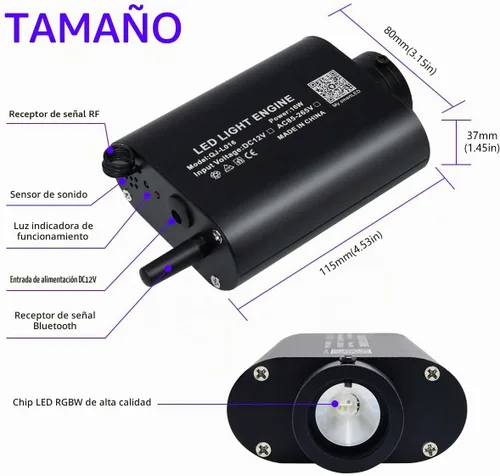 Vista 4 de AKEPO Kit de luces de techo de estrella de fibra óptica de 16 W, control por aplicación para automóvil y hogar, hilos de cable de fibra óptica, 150