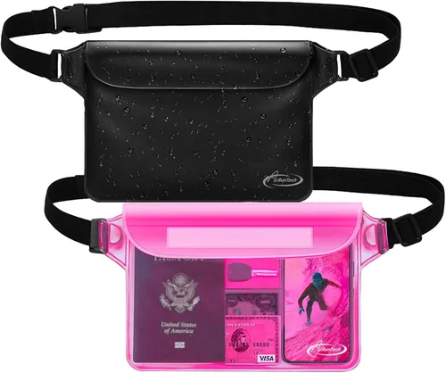 Vista 11 de AiRunTech Bolsa impermeable con correa para la cintura (paquete de 2) Accesorios de playa, la mejor manera de mantener tu teléfono y objetos