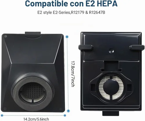 Vista 6 de EZ SPARES Compatible con filtros estilo HEPA Rainbow E2 para la serie E2, parte R12179 y R12647B, lavable y reutilizable (paquete de 2)