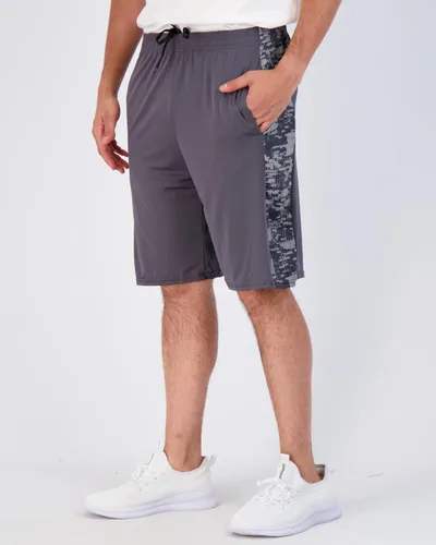 Vista 4 de Real Essentials - Paquete de 5 shorts deportivos para hombre, shorts de rendimiento deportivo con tela Dry-Fit resistentes al sudor
