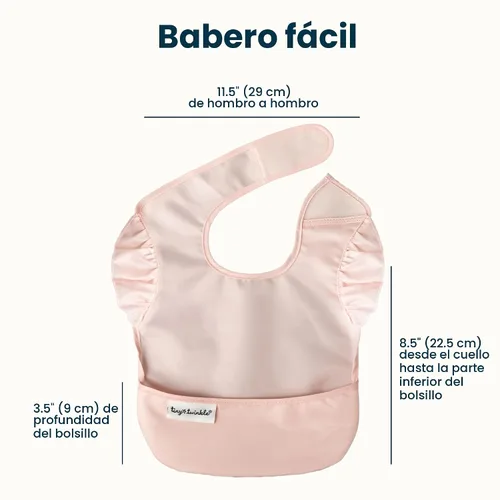 Vista 5 de Tiny Twinkle Baberos Antiderrame para Comer para Bebé Baberos Impermeables y Limpiables para Niños Pequeños con Bolsillo de Recolección Baberos