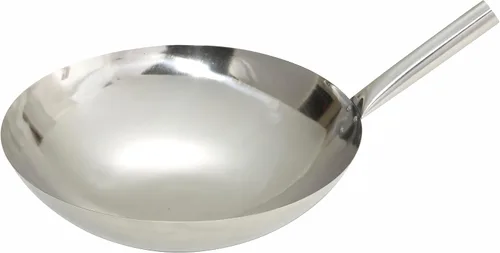 Vista 5 de Winco Soporte de anillo wok chapado en zinc, 8 pulgadas, acero, mediano