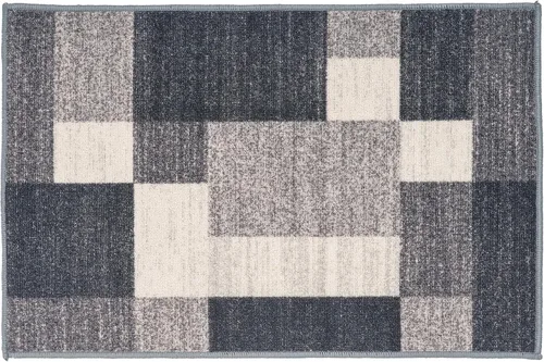 Vista 3 de Rugshop Modern Boxes - Alfombra antideslizante para sala de estar y dormitorio, color gris, 20 x 30 pulgadas
