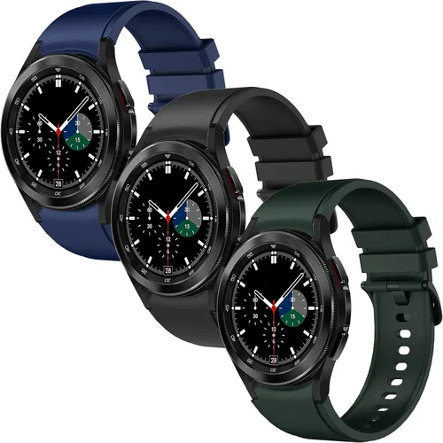 Vista 13 de Correas para Galaxy Watch 6 Classic de 1.850 in 1.693 in/Galaxy Watch 6 1.732 in 1.575 in, bandas de silicona de 0.787 pulgadas para Galaxy Watch 5