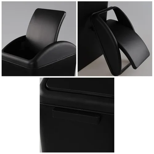 Vista 3 de Gloreen Cubo de basura delgado de la cocina de 16 L, cesta de basura rectangular de plástico, F