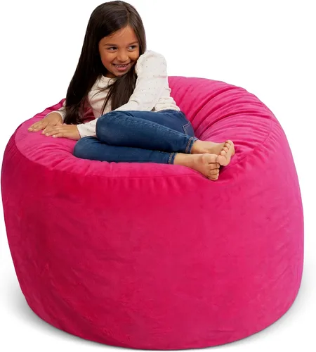Vista 13 de Ultimate Sack 3000 Silla Puf de 3 Pies, Funda de Gamuza Burdeos – Tumbona de Espuma de Gran Tamaño, Asiento de Suelo, Sofá Pequeño, o Cama Sofá