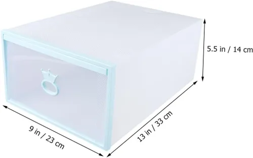 Vista 2 de Caja de plástico para almacenamiento de zapatos, organizador de zapatos, cajón transparente apilable para zapatos, estante organizador de zapatos