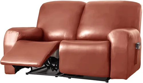 Vista 17 de Funda para sofá reclinable de 2/3 plazas, de piel sintética, impermeable, con bolsillo lateral, funda para sillón de masaje, protector de muebles