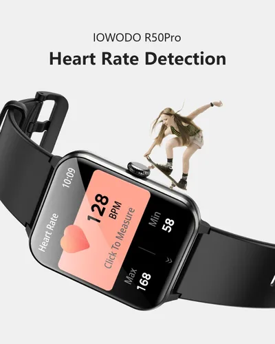 Vista 4 de Reloj inteligente, reloj inteligente HD de 1.85 pulgadas para hombres y mujeres (respuesta/hacer llamadas), reloj de fitness con frecuencia