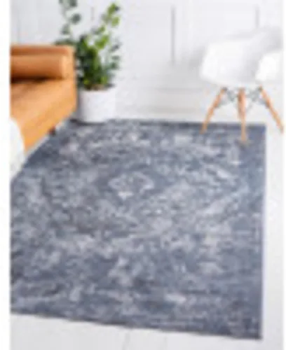 Vista 3 de Unique Loom Portland Collection Astoria - Alfombra rectangular (9 x 12 pies, rectangular, azul/marfil)