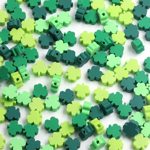 Vista 16 de 100 piezas de cuentas de arcilla polimérica Heishi espaciadoras mixtas, suministros para hacer pulseras, pendientes, collares de bricolaje, Bandera