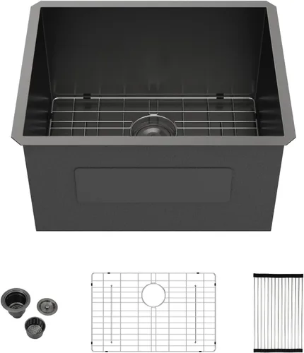 Vista 13 de Kichae Fregadero de Barra Bajo Montaje - Fregadero de Barra de Preparación de 12 x 15 Pulgadas de Acero Inoxidable Calibre 16 Fregadero de Cocina