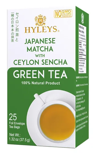 Vista 4 de Hyleys Bolsas de té Matcha con citronela, 25 bolsas de té (té verde japonés puro matcha wellness)