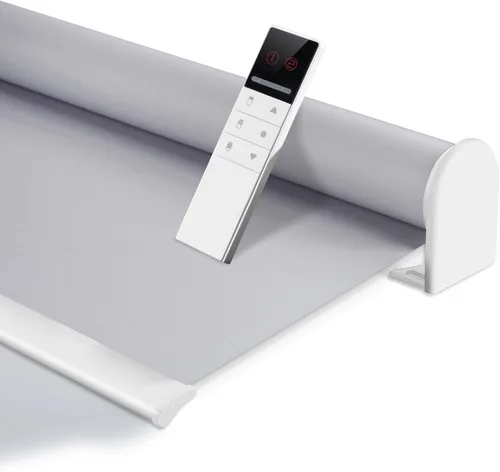 Vista 15 de Zshine Persianas opacas motorizadas con ancho personalizado (23-95 pulgadas), persianas enrollables inalámbricas y recargables con control remoto