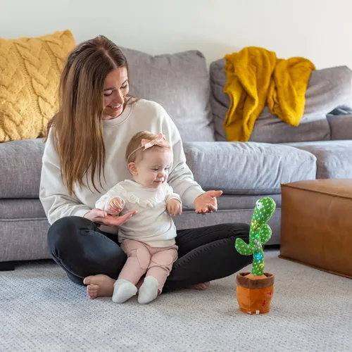 Vista 6 de Juguete de cactus bailarín que imita para bebé - Cactus parlante que imita y canta - 125 canciones, 35 rimas infantiles para niños pequeños
