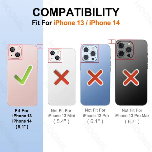 Vista 351 de HOOMIL Funda para iPhone 7 Plus/iPhone 8 Plus de 5.5 Pulgadas, sin amarillamiento, protección contra caídas, cubierta trasera dura transparente