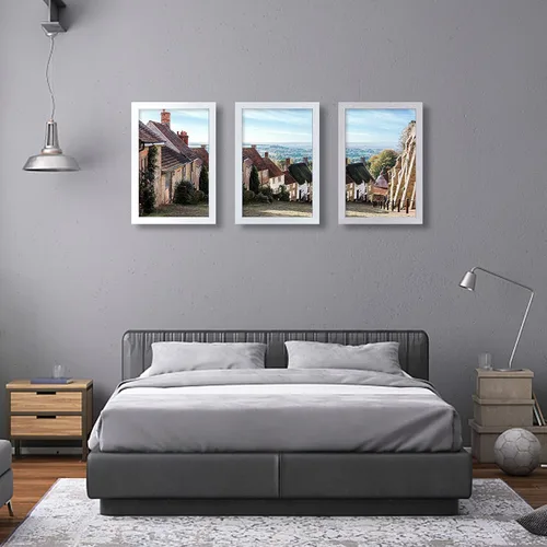 Vista 143 de VCK Marcos para póster de madera maciza de 22.375 x 34 pulgadas, marco de fotos A1 negro con montaje en pared, paquete de 3