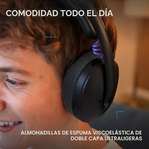 Vista 3 de Logitech G Auriculares inalámbricos Bluetooth 325 Lightspeed para juegos, comodidad durante todo el día, micrófono integrado con reducción de ruido