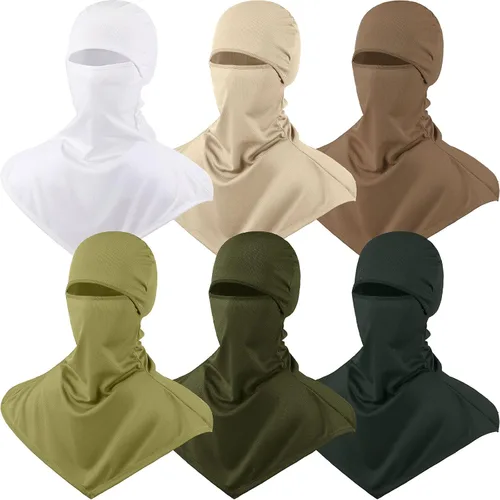 Vista 9 de Syhood 6 Pieces Balaclava Face Cover Breathable Long Neck Covers Summer Neck Protector for Men Sun Protection
