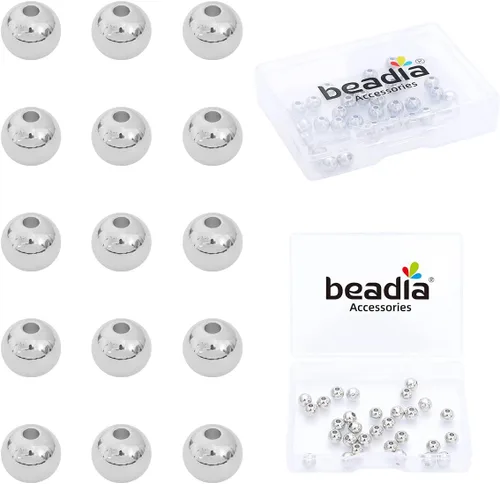 Vista 10 de BEADIA - Cuentas espaciadoras redondas bañadas en oro de 14 quilates, 2 mm, 600 piezas para hacer joyas sin decoloración