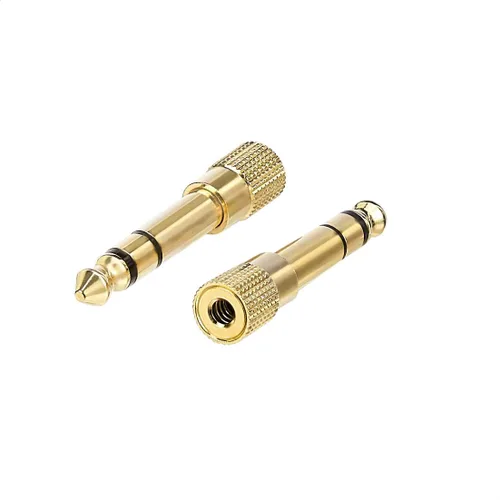 Vista 2 de Amazon Basics Chapado en oro 0.250 in 1/4 macho a 0.138 in 1/8 hembra audio estéreo adaptador de auriculares - 2