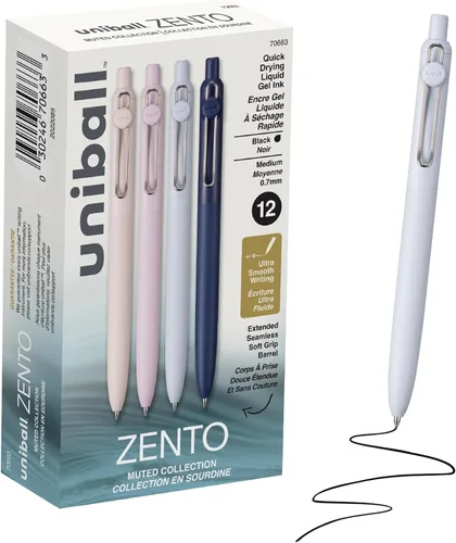 Vista 15 de Uniball™ Zento - Bolígrafos de gel, tinta negra, punta media de 0.03 in Bohemio