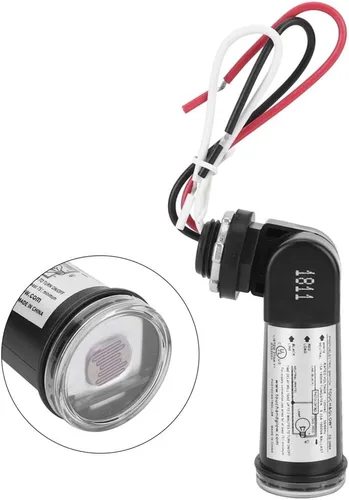 Vista 5 de Fdit Interruptor de control de sensor de fotocélula para exteriores, con cable duro, control de luz ocular con sensor fotoeléctrico, sensor de luz