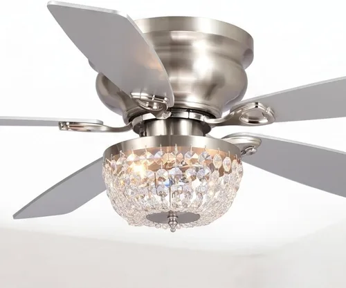Vista 10 de Ventiladores de techo de 48 pulgadas con luces y control remoto, ventilador Bronce - Los Ángeles