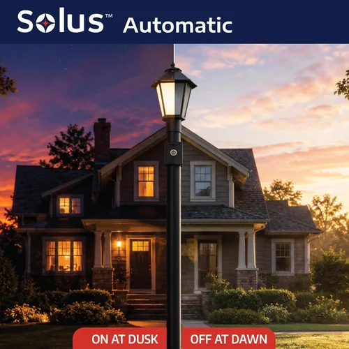 Vista 3 de Solus Sensor de atardecer a amanecer con enchufe de cambio Ezee - Sensor de fotocélula exterior para postes de lámpara de 3 pulgadas