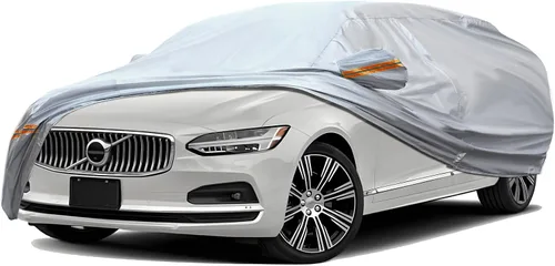 Vista 10 de TUCAREST - Funda de auto completa de 6 capas de alta calidad, diseño de cremallera de carcasa dura, impermeable, resistente a la intemperie