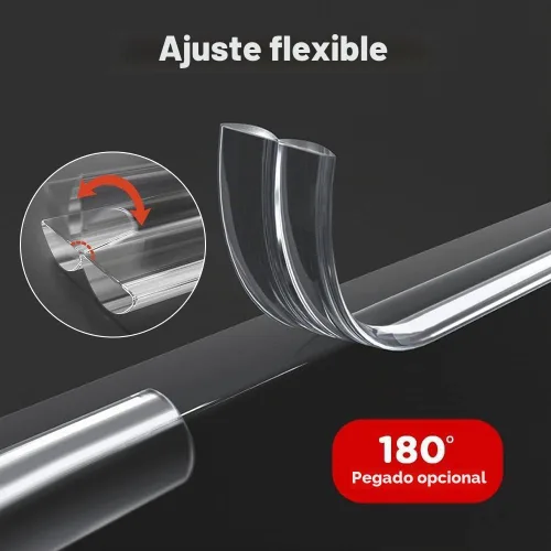Vista 6 de Protector de bordes para bebés, tira protectora de borde transparente, cinta de cubierta de borde afilado, protectores protectores autoadhesivos