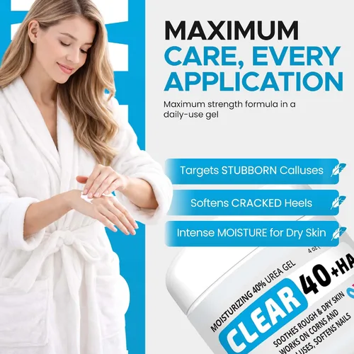 Vista 7 de Urea 40% + 1% ácido hialurónico (4 onzas) Suaviza los talones agrietados y la crema de urea para la piel seca 40 por ciento para los pies, máxima