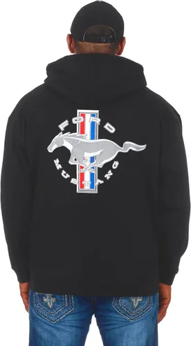 Vista 3 de Jh Design - Sudadera con capucha para hombre Ford Mustang en 5 estilos y cremallera completa