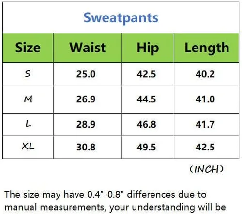 Vista 5 de Hilinker Women's High Waisted Letter Print Sweatpants Baggy Drawstring Elastic Joggers