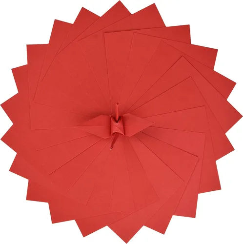 Vista 6 de Paquete de 100 hojas de papel de origami, doble cara, color marfil, 6 x 6 pulgadas, cuadrados de papel para plegar, manualidades de papel, grúa