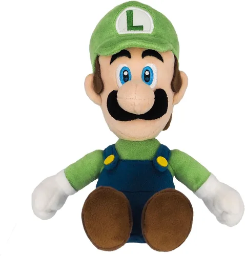 Vista 2 de Sanei Super Mario All Star Collection Luigi - Peluche de 10 pulgadas, tamaño pequeño