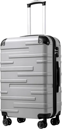 Vista 16 de Coolife Maleta extensible (solo 28") con cerradura TSA Spinner 2-Gris