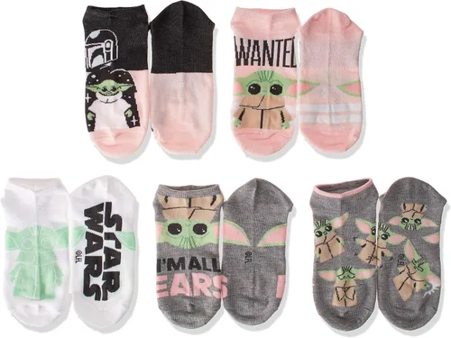 Vista 4 de STAR WARS Women's Classic 5 Pack No Show Ankle Socks Surtido Azul Multi