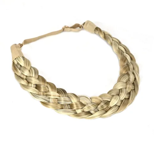 Vista 7 de Diadema de pelo sintético de 5 hebras trenzadas, clásicas, gruesas, anchas, trenzadas, elásticas, multicolor, accesorios de belleza para el cabello