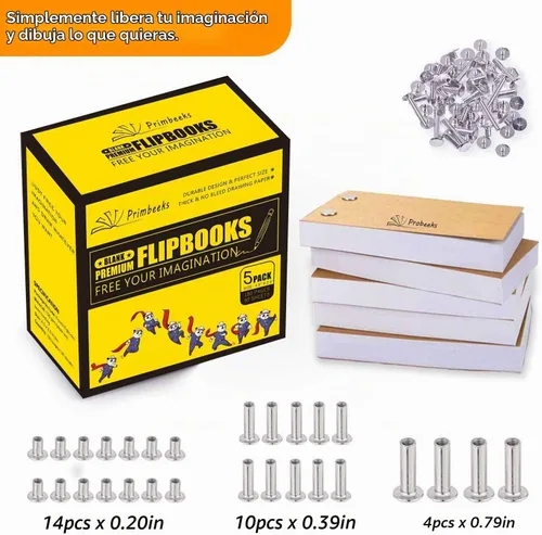 Vista 6 de PRIMBEEKS Papel Premium en Blanco para Libros Abatables con Agujeros, 280 Hojas (560 Páginas) Libros Abatables Sin Sangría - Funciona