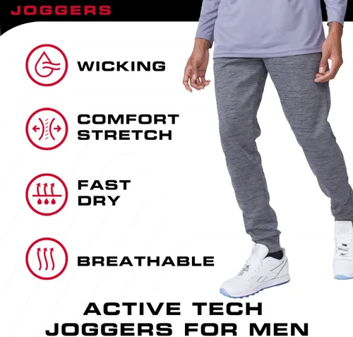 Vista 6 de Ultra Performance 3 Pack Mens Joggers Mens Athletic Sweatpants with Pockets for Men, Small - 3X