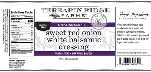 Vista 2 de Terrapin Ridge Farms Sweet Red Onion White Balsamic Aderezo, 12 fl oz
