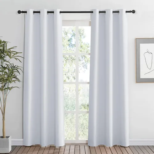 Vista 149 de RYB HOME - Cortinas para armario de 36 pulgadas, cortinas para oscurecer la habitación con ojales resistentes a la oxidación, cortinas de Aqua