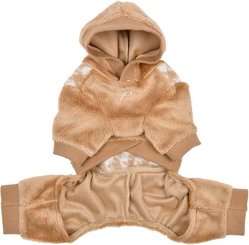 Vista 2 de Puppia Cagnie - Overol de invierno, cálido, acogedor, a la moda, para perros pequeños, beige, talla S