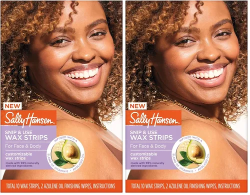 Vista 7 de Sally Hansen Kit de cera sin tirantes para cara, cejas y labios Cera Mircrowavable, kit de depilación en casa, rápido y fácil