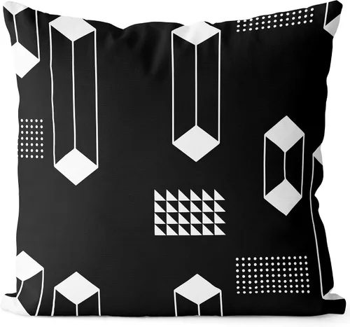 Vista 25 de BEDSUM Funda de almohada de microfibra, suave, decorativa, geométrica, abstracta, triangular, funda de cojín cuadrada para sofá, dormitorio, 18 x 18