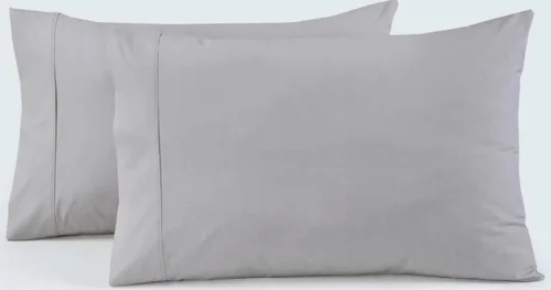 Vista 16 de Juego de 2 fundas de almohada 100 % percal de algodón, suaves y transpirables, tela ligera, tejido suave y aireado, para ella o él