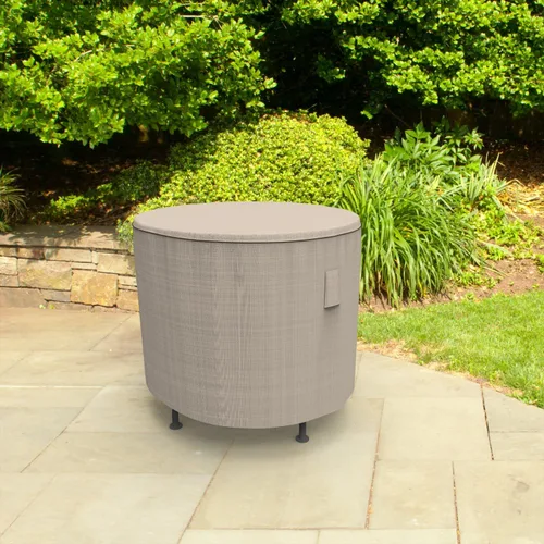 Vista 7 de Budge P4A07PM1 funda para mesa redonda de jardín inglés, patios exteriores, resistente y impermeable, extra pequeña, tejido tostado